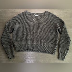 Lovers + Friends Gray V-Neck Sweater